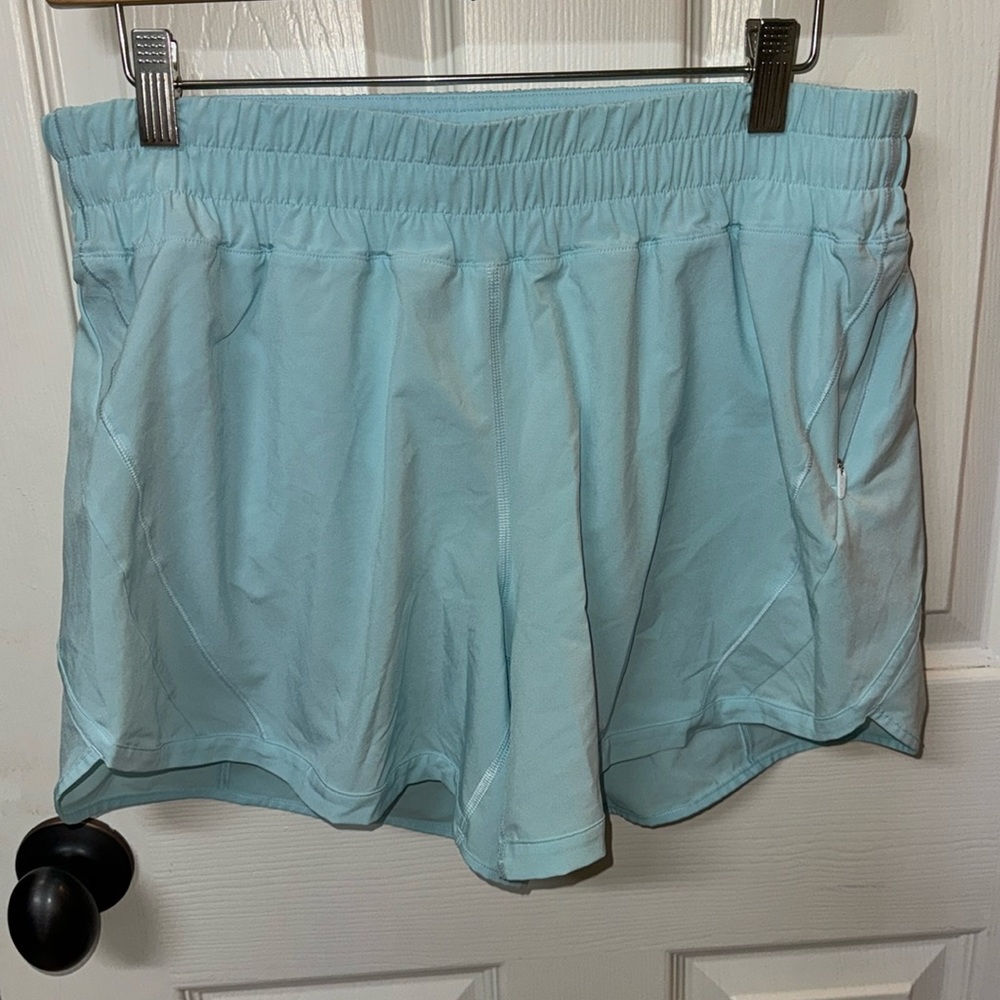 Lululemon Hotty Hot High Rise Lined Shorts size 12 4” inseam color blue